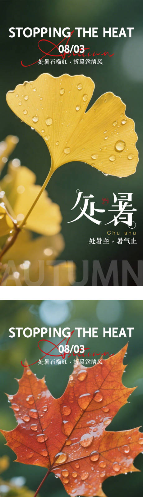 源文件下載【享設計】搜索編號：16670032570452910【處暑節氣海報】