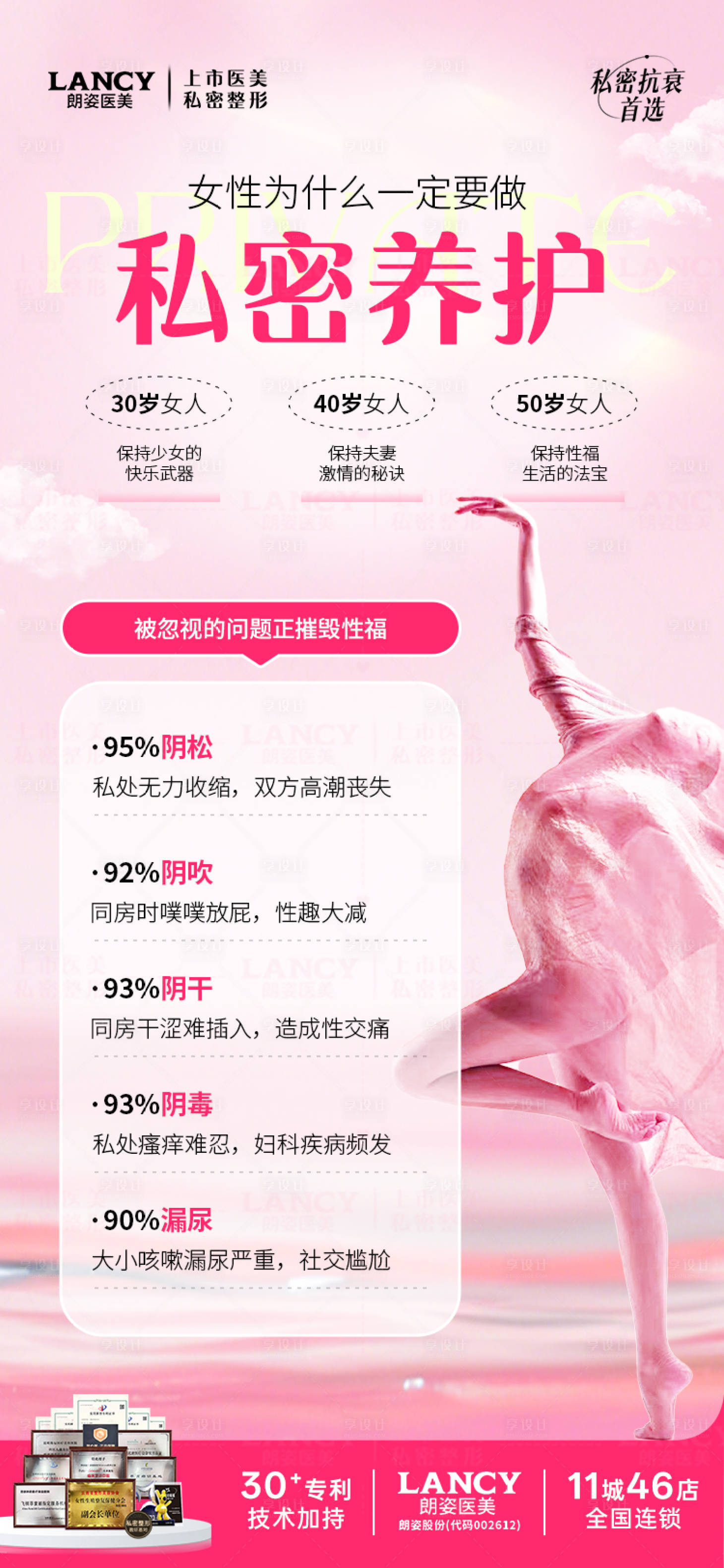 源文件下载【享设计】搜索编号：95150032601104445【私密医美活动海报】