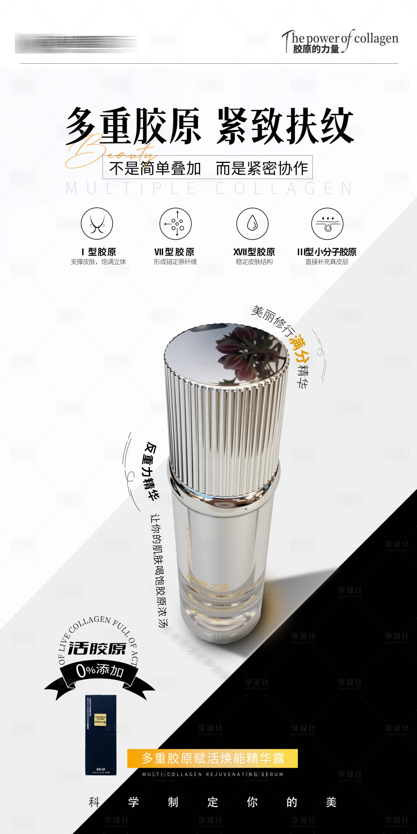 源文件下载【享设计】搜索编号：76140032657625438【医美多重胶原精华露海报】