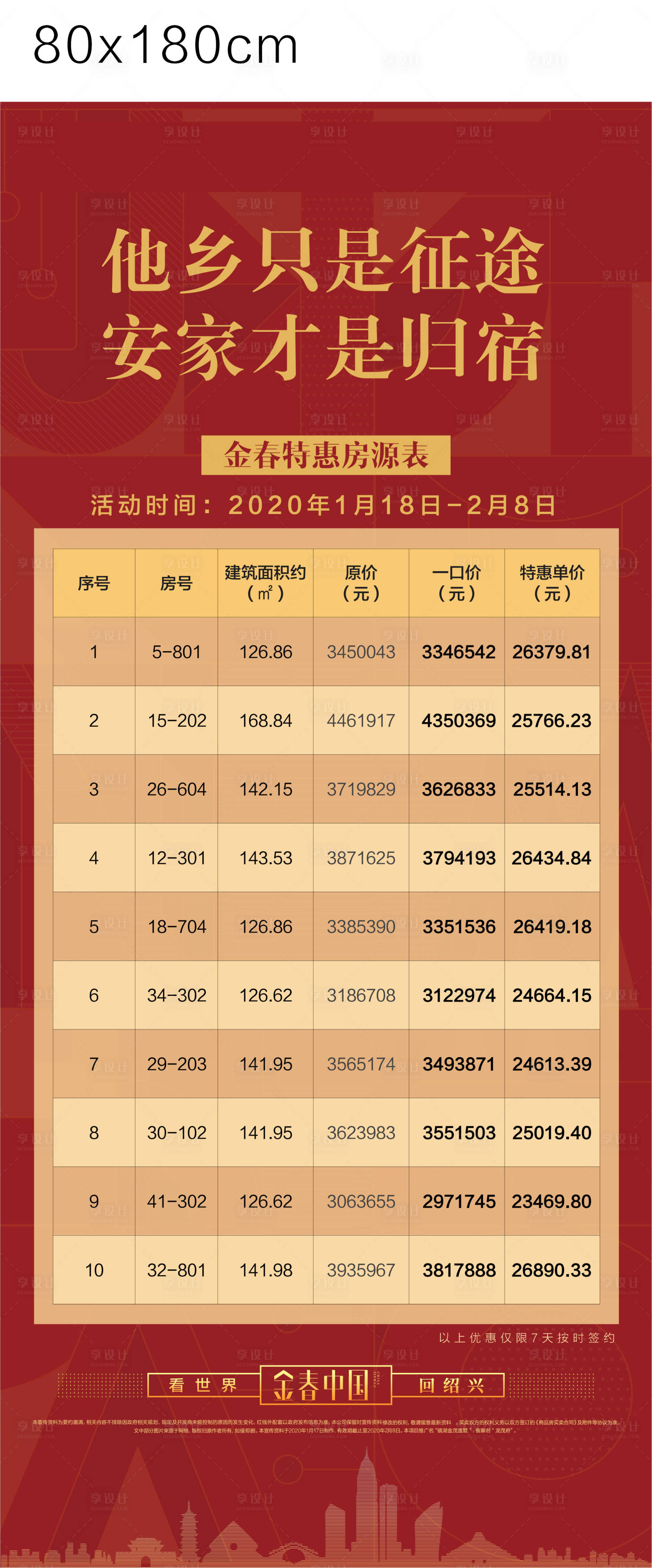 源文件下載【享設計】搜索編號：60070032742312120【特價房展架】