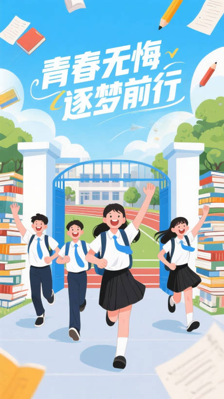 源文件下載【享設計】搜索編號：54790032437734888【開學季海報】