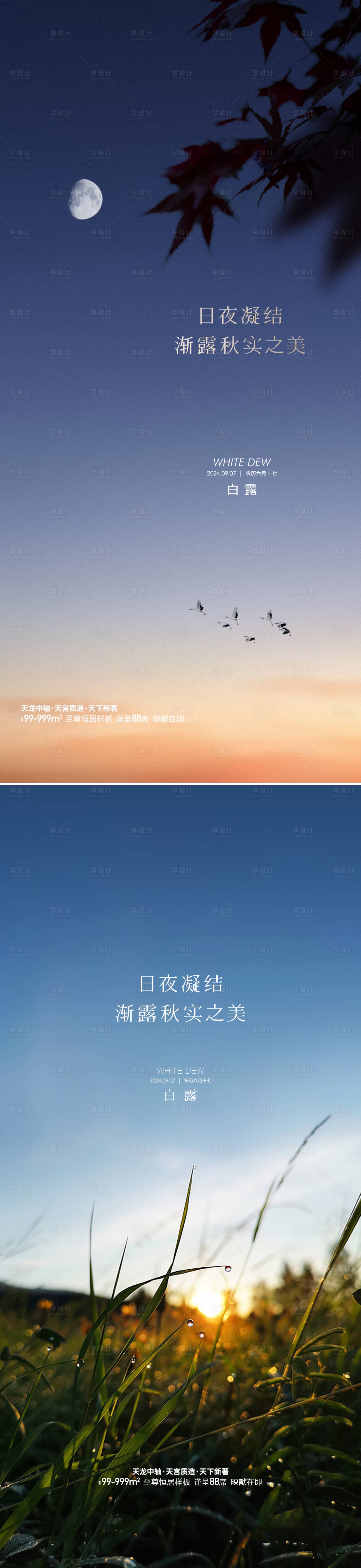 源文件下載【享設(shè)計】搜索編號：40420032773632274【地產(chǎn)白露節(jié)氣節(jié)日海報】