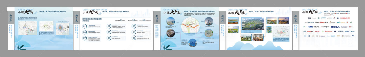源文件下载【享设计】搜索编号：13830032734207110【产业文化展板排版设计】