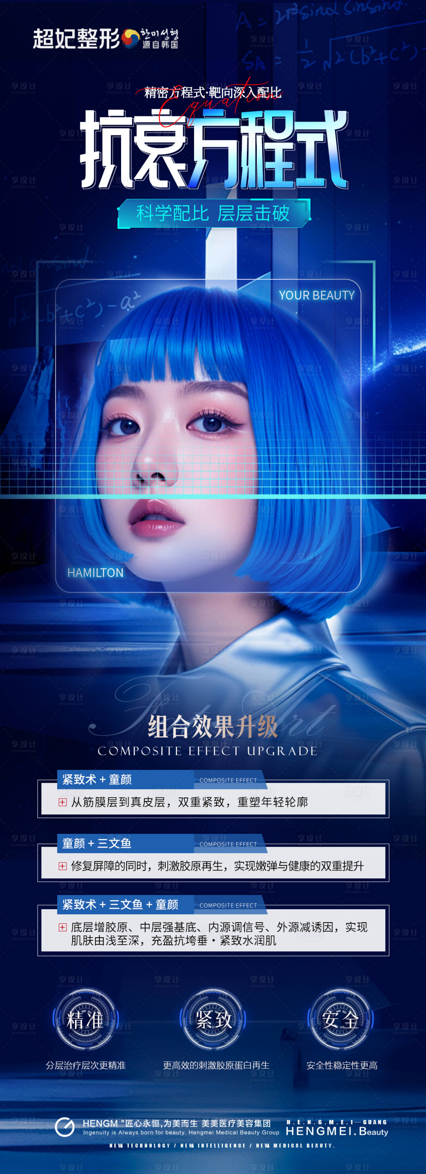 源文件下载【享设计】搜索编号：29430032780442566【医美方程式科技抗衰海报 】