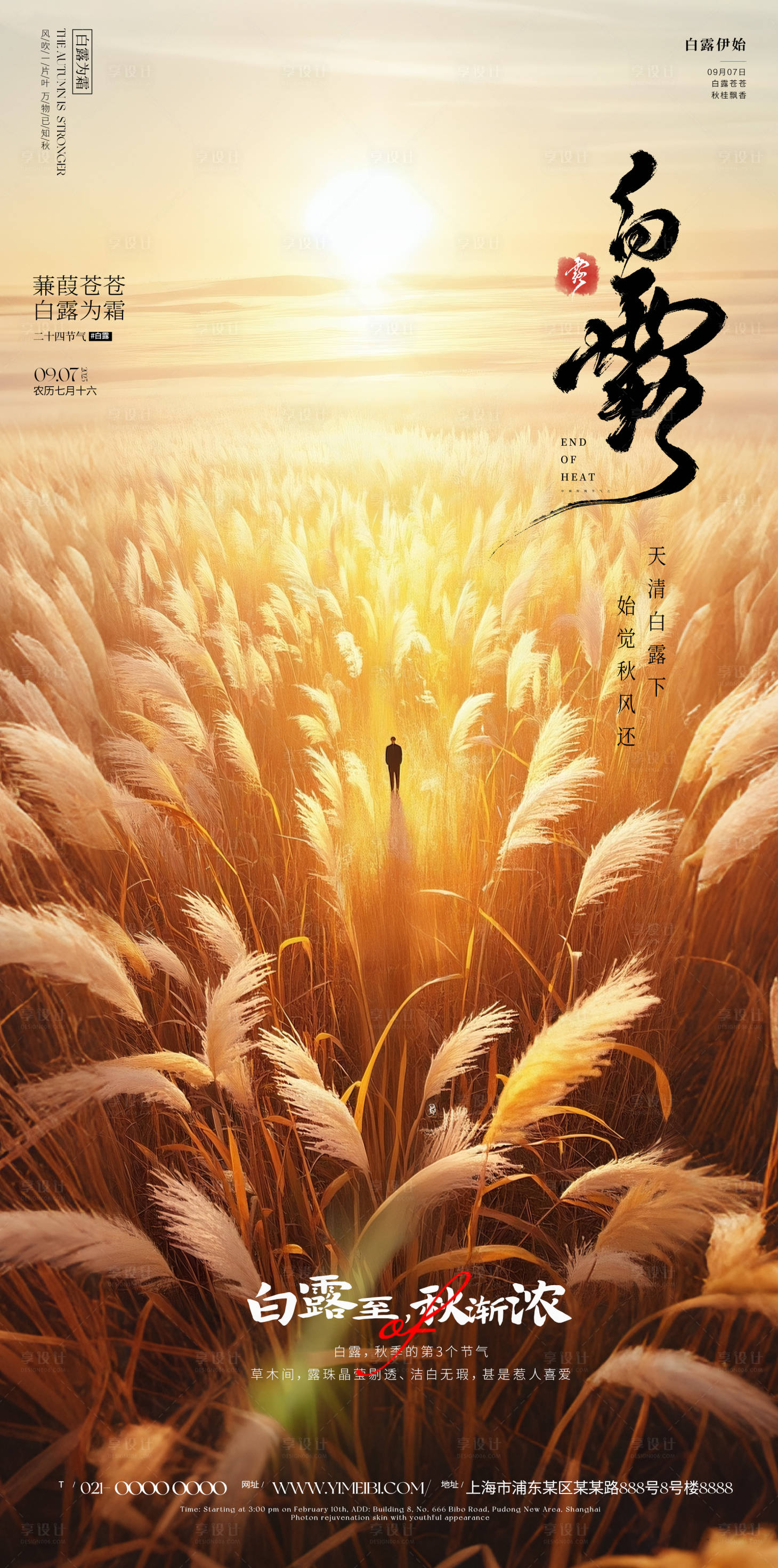 源文件下載【享設計】搜索編號：25890032657987937【白露海報】