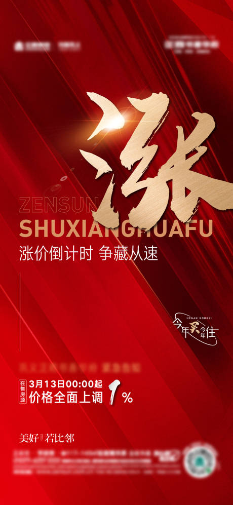 涨价海报