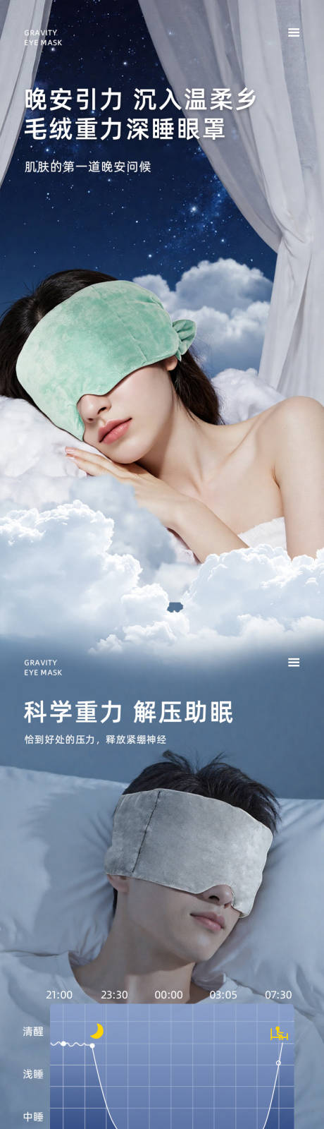 源文件下載【享設計】搜索編號：55680032537943068【睡眠重力毛絨眼罩詳情頁】
