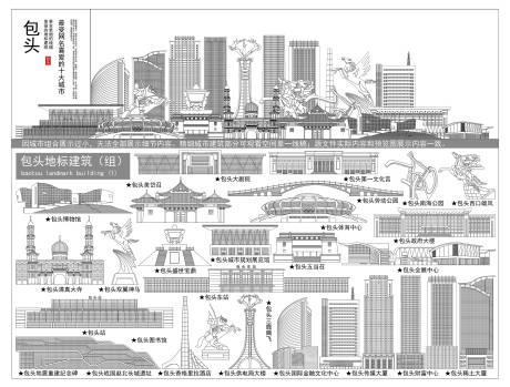 源文件下載【享設計】搜索編號：24910032594866954【包頭城市剪影】