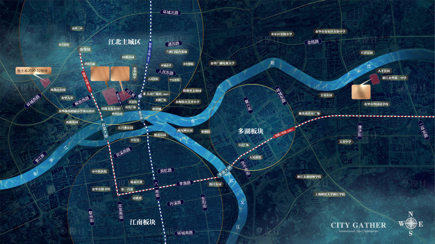 源文件下载【享设计】搜索编号：50970032687921200【地产金华区位图】