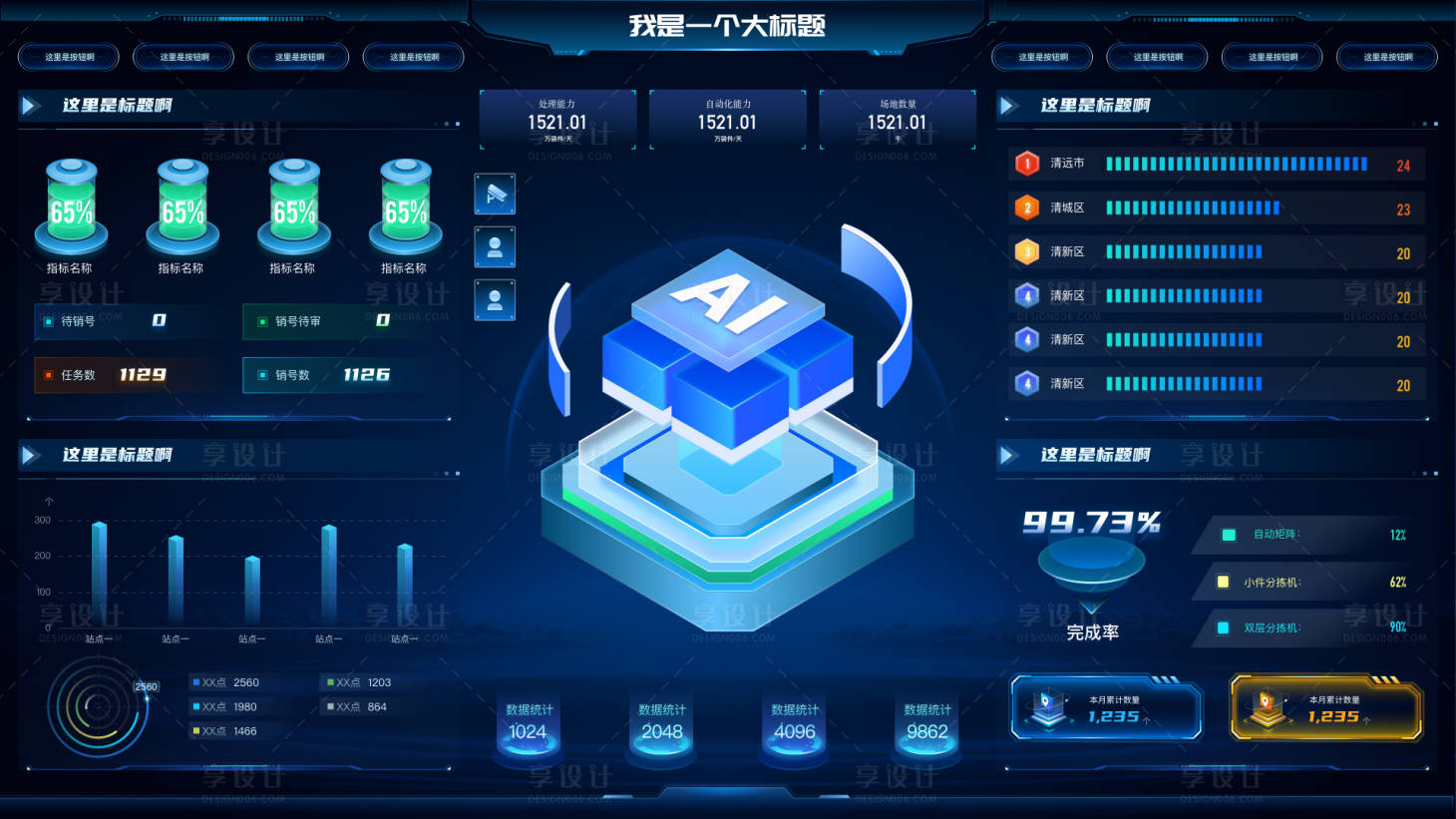 源文件下载【享设计】搜索编号：86480032762615327【可视化大屏数据看板】