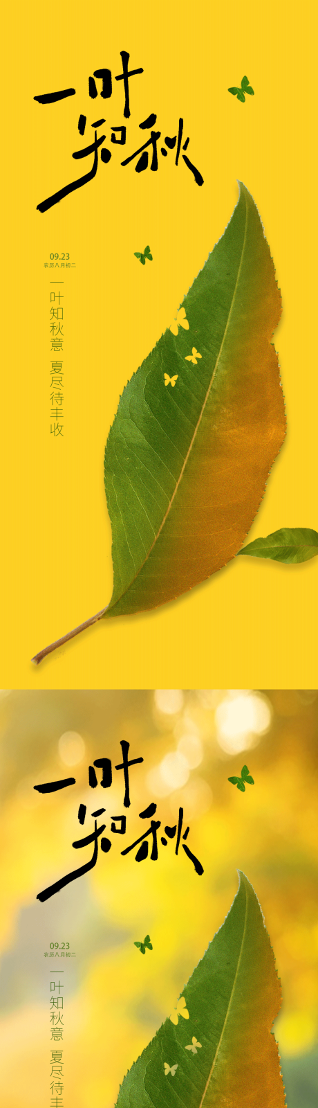 源文件下載【享設計】搜索編號：71110032650207769【一葉知秋秋分海報】