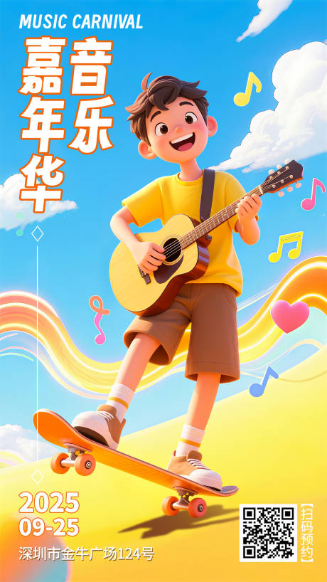 源文件下載【享設計】搜索編號：85090032418624554【夏日音樂節嘉年華主題海報】