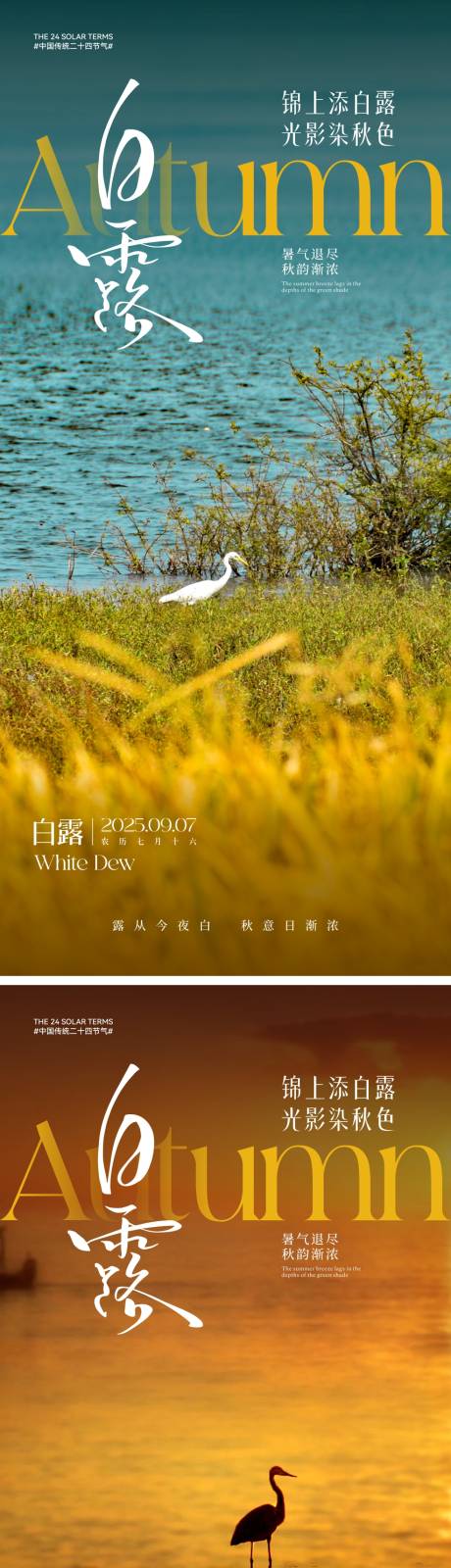 源文件下载【享设计】搜索编号：57160032405324742【白露节气海报】