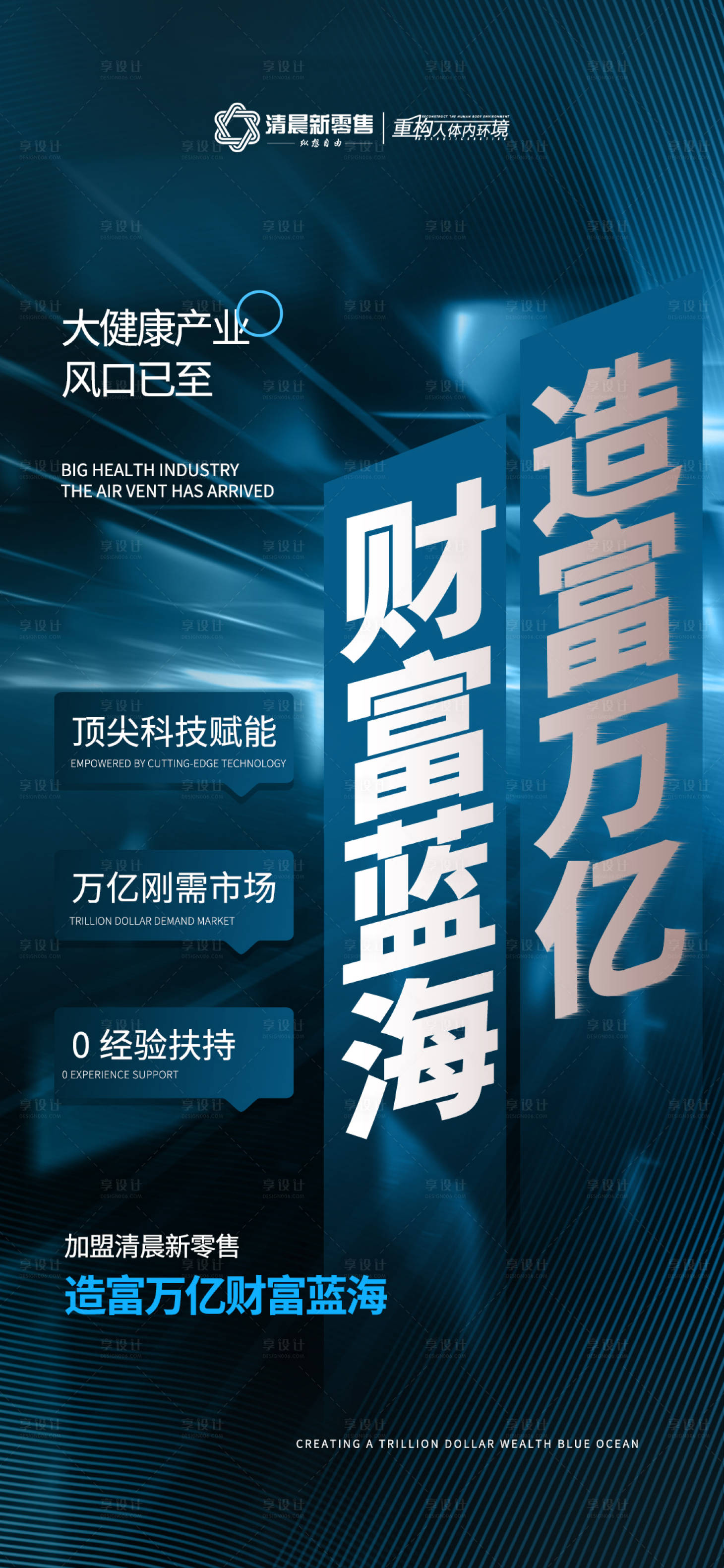 源文件下载【享设计】搜索编号：44480032360152510【蓝色招商旅游营销青海政策海报】