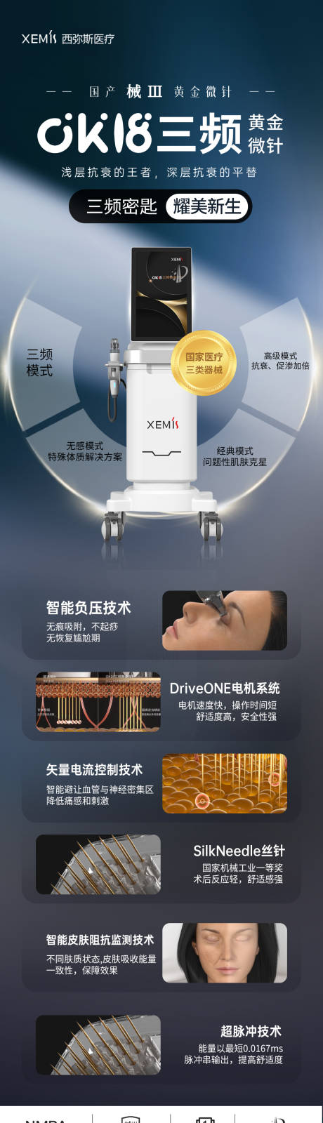 源文件下載【享設計】搜索編號：90640032453024861【黃金微針醫美創意朋友圈】