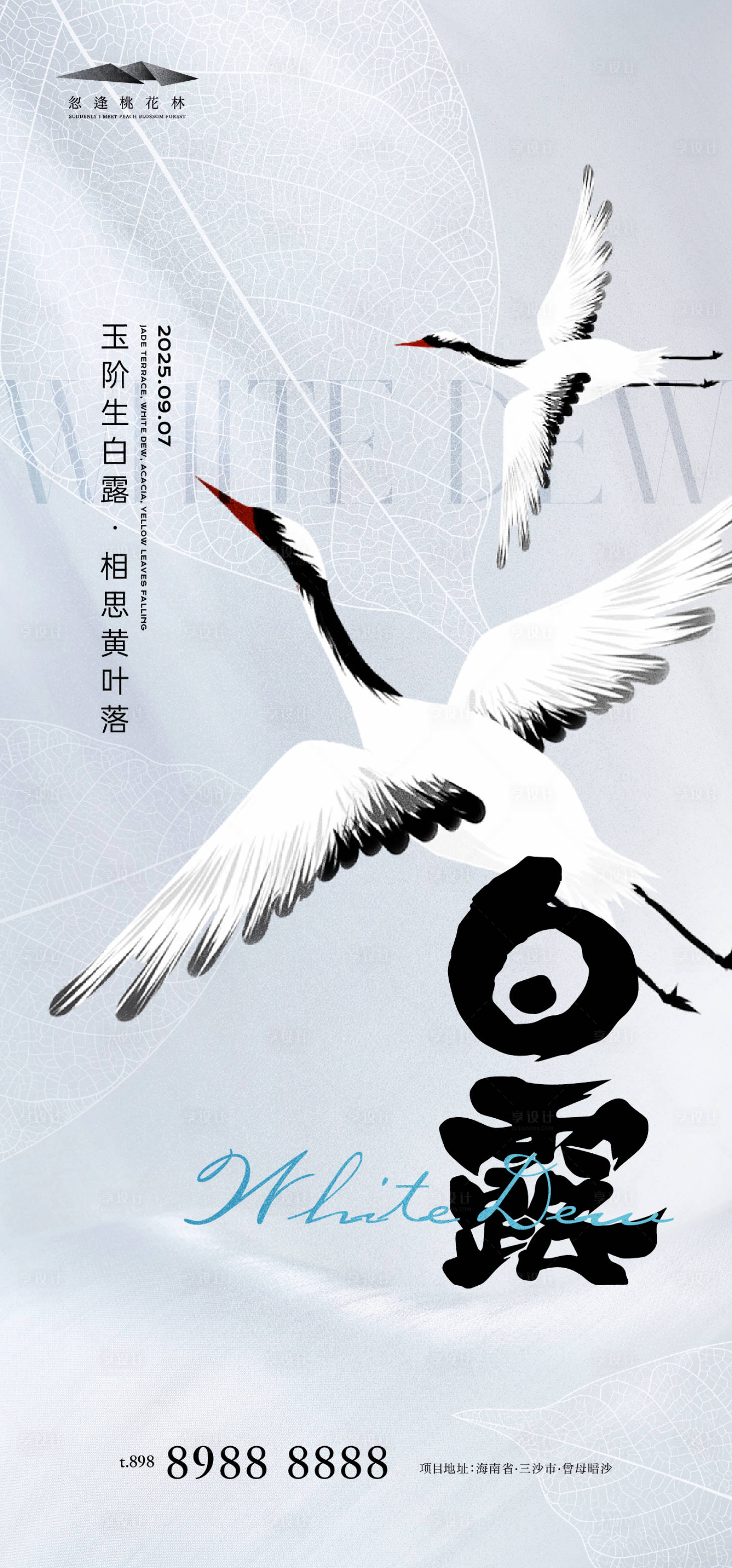 源文件下载【享设计】搜索编号：45850032656872065【白露海报】