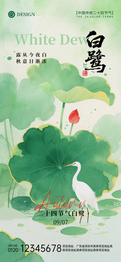 源文件下载【享设计】搜索编号：40070032744976119【白露海报】