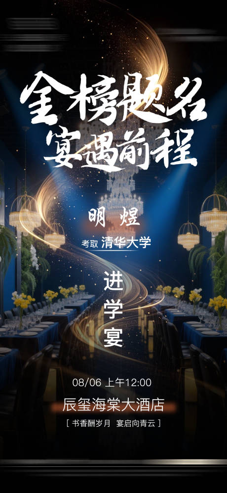 源文件下載【享設計】搜索編號：78280032640286985【升學宴海報】