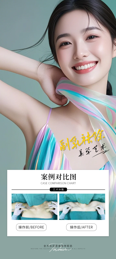 源文件下載【享設計】搜索編號：76180032825192465【副乳祛除案例海報】