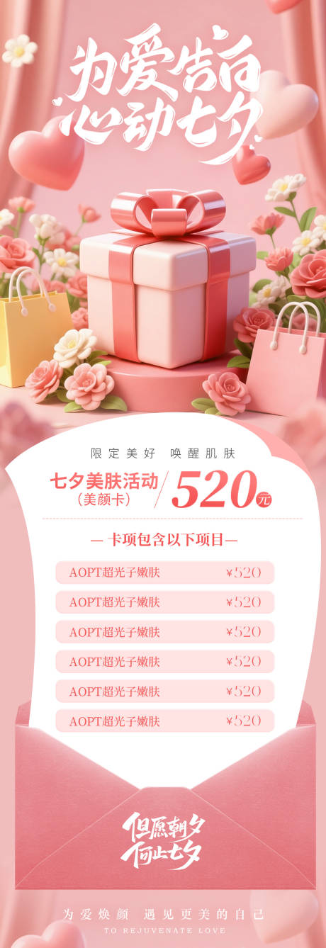源文件下载【享设计】搜索编号：26010032534369591【七夕医美海报】