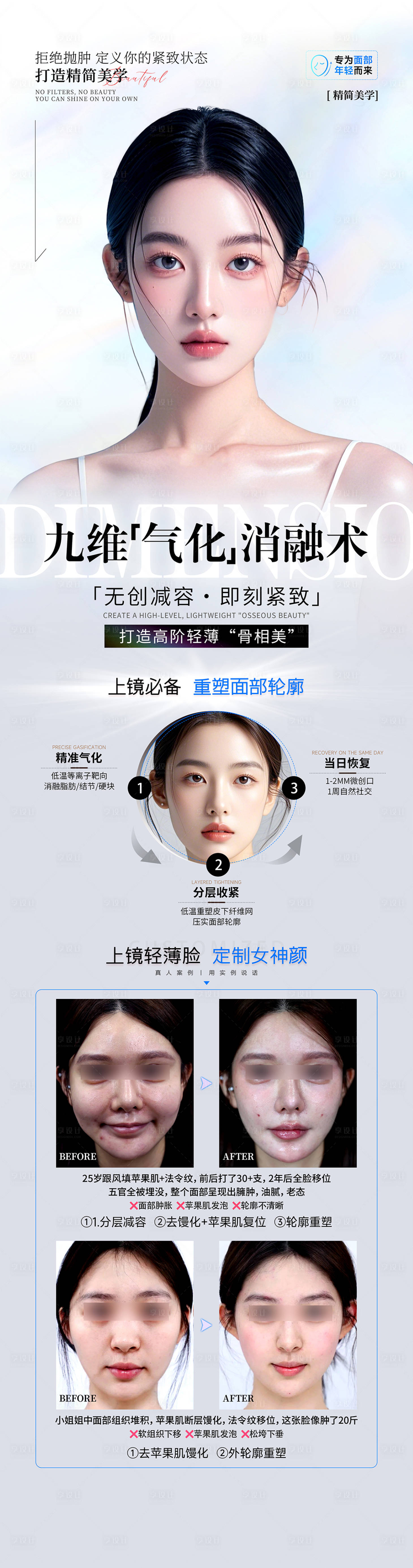 源文件下载【享设计】搜索编号：80420032348317064【医美面部轮廓长图】