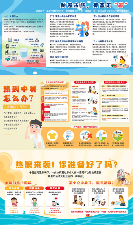 源文件下载【享设计】搜索编号：74390032775547366【中暑科普宣传】