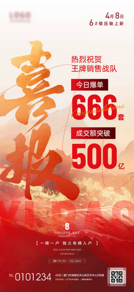 源文件下載【享設計】搜索編號：28380032791804487【地產銷售喜報宣傳海報】