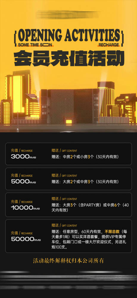 源文件下载【享设计】搜索编号：51420032521592105【酒吧充值活动海报】
