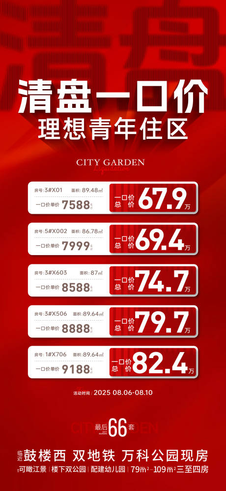 源文件下載【享設計】搜索編號：10750032383558340【地產清盤特價房海報】