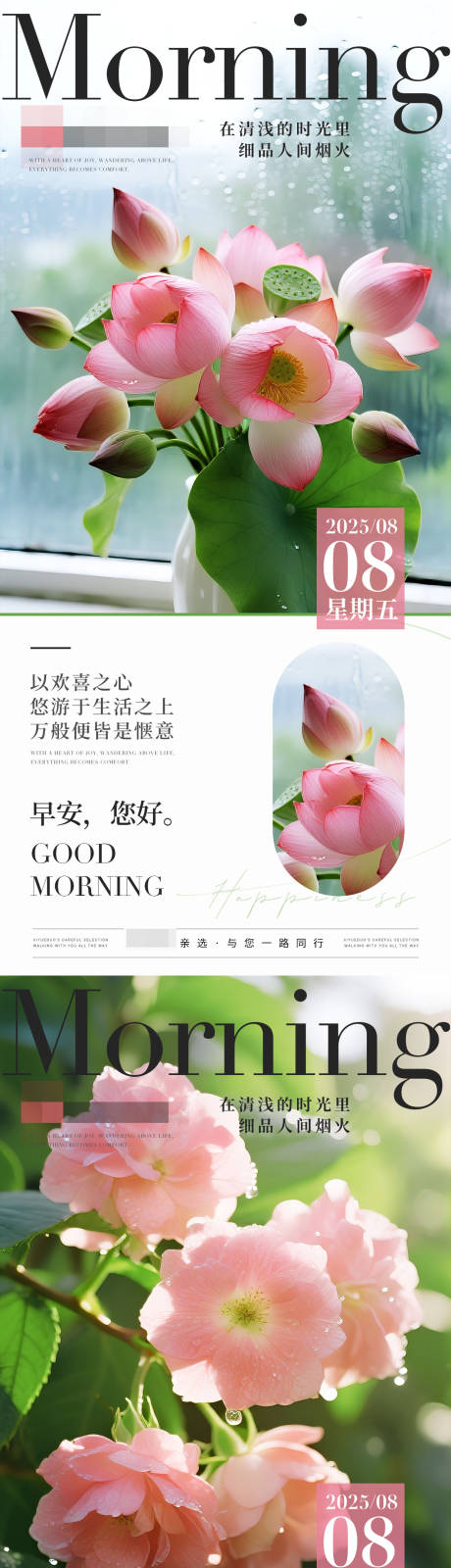 源文件下载【享设计】搜索编号：80900032370141327【早安日签花草海报】