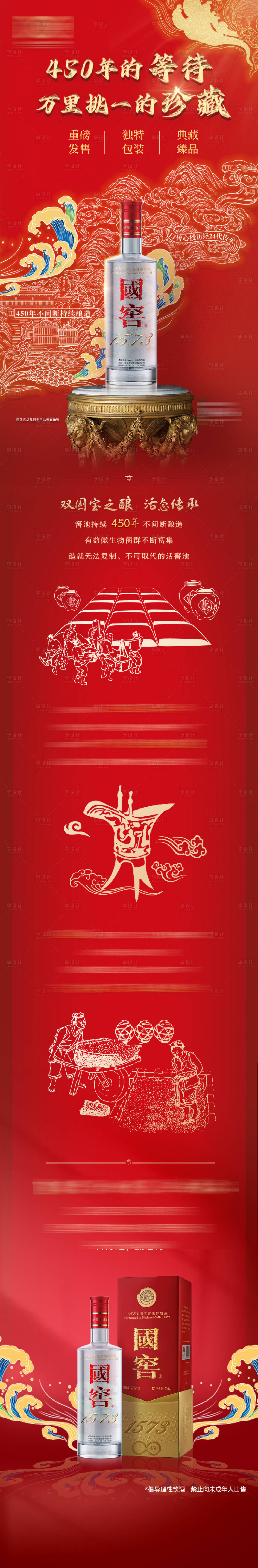 源文件下載【享設計】搜索編號：48990032529723261【白酒品牌長圖】