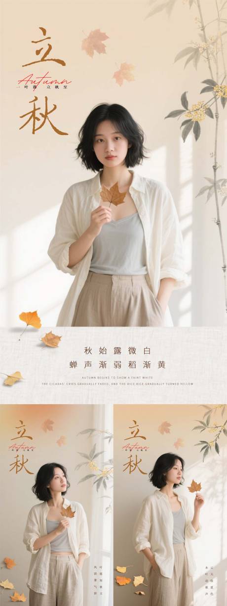 源文件下载【享设计】搜索编号：76590032394924607【美业立秋海报】