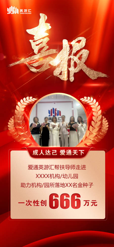 源文件下載【享設計】搜索編號：65520032773379152【教育喜報海報】