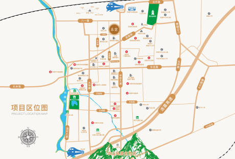 源文件下载【享设计】搜索编号：84730032448568667【地产项目区位图】