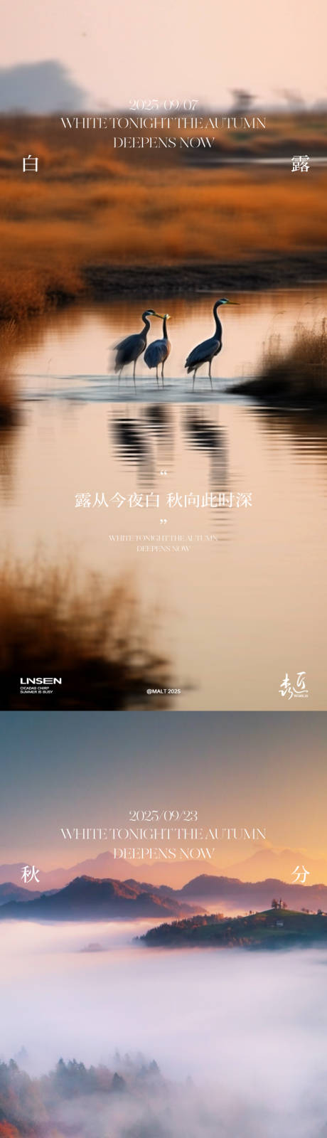 源文件下载【享设计】搜索编号：70040032810052105【白露秋分节气海报】