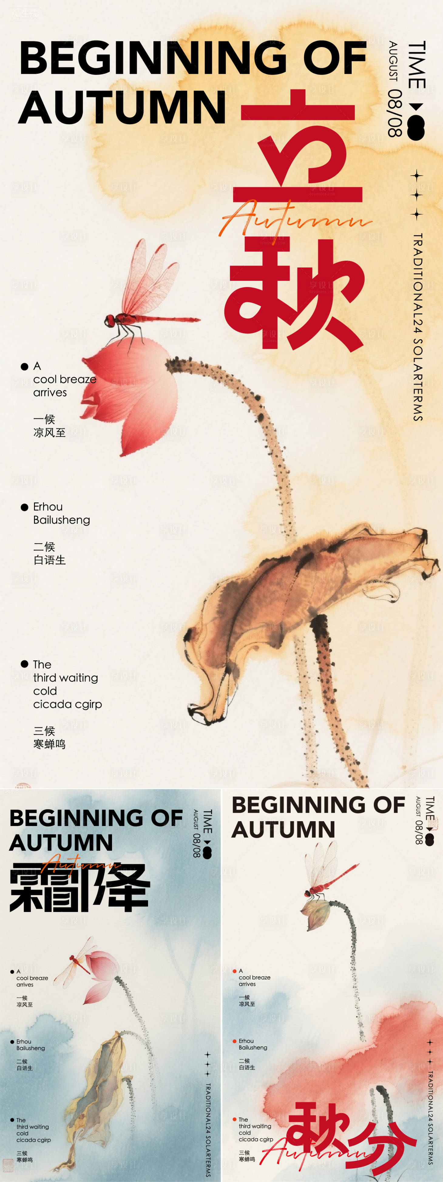 源文件下载【节气海报系列】编号：80320032392629658