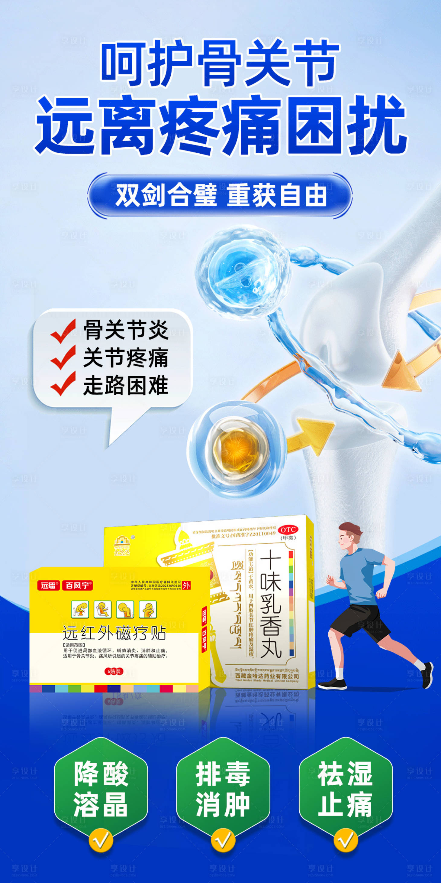 源文件下载【享设计】搜索编号：51150032658018204【痛风海报】