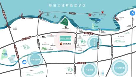 济南起步区交通区位图