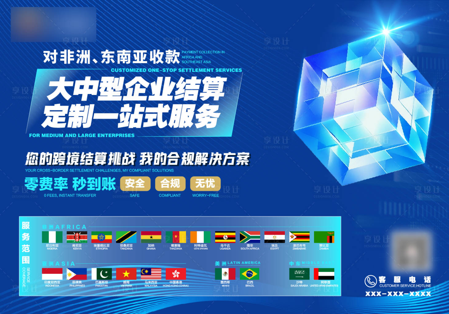 源文件下载【享设计】搜索编号：49190032635554827【科技金融跨境结算会议背景展板】