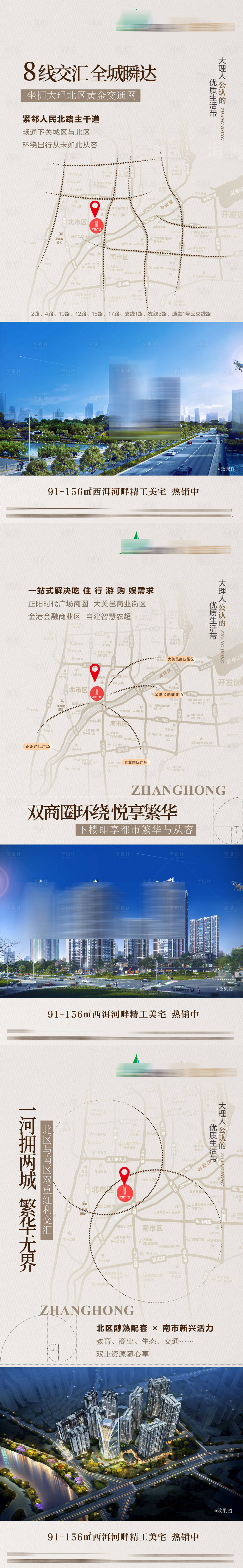 源文件下载【享设计】搜索编号：86750032453228529【地产区位价值点系列海报】
