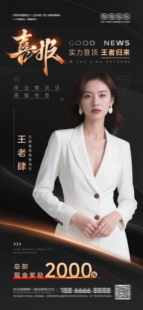 源文件下载【享设计】搜索编号：32480032400201850【销冠人物喜报人物海报】