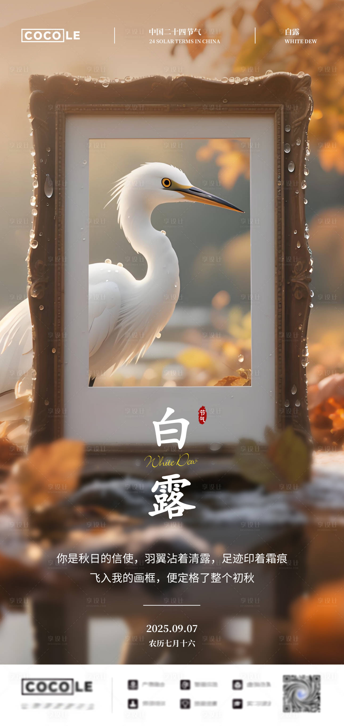 源文件下载【享设计】搜索编号：41850032723209122【房地产白露意境海报】