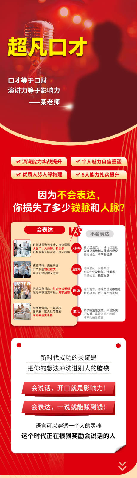源文件下载【享设计】搜索编号：13560032814377439【超凡口才线上视频课程长图】