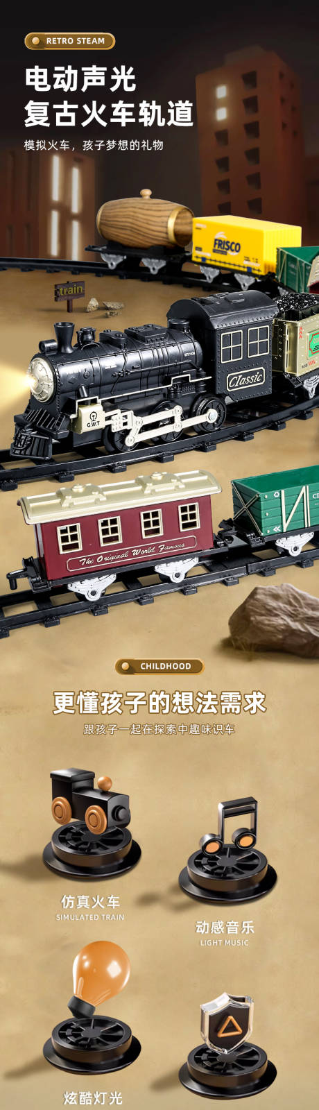 电动声光蒸汽火车轨道详情页