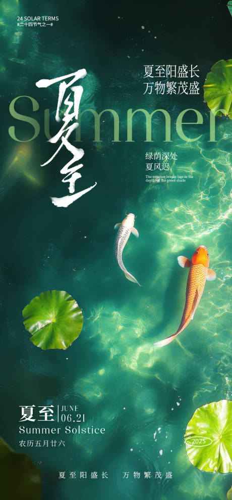 源文件下载【夏至节气海报】编号：78360032273146201