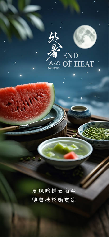源文件下载【享设计】搜索编号：67320032464519639【处暑节气海报】