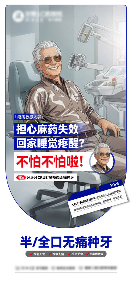 源文件下载【享设计】搜索编号：74640032435084381【种植牙新技术海报】
