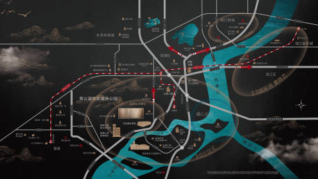 源文件下载【享设计】搜索编号：58200032687819228【地产中式高端区域图】