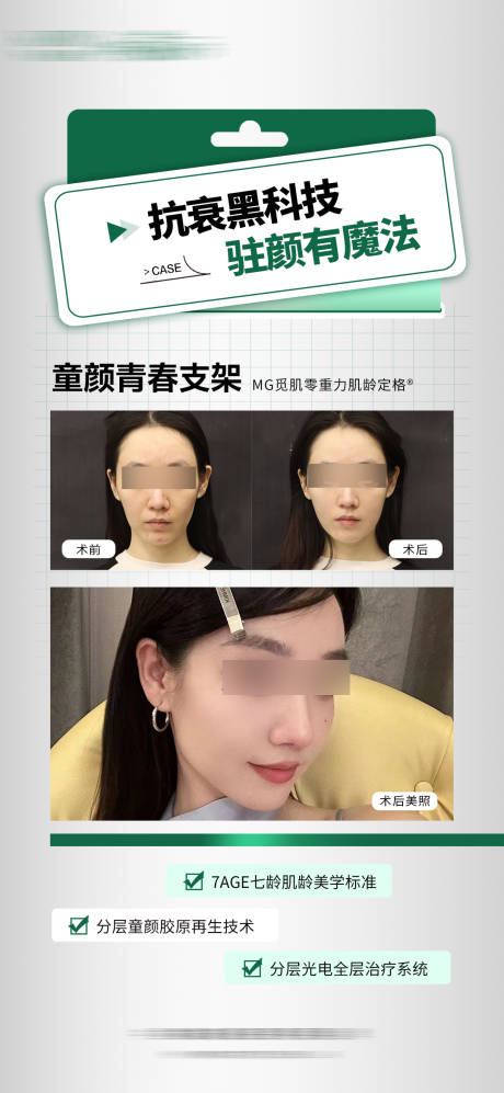 源文件下载【享设计】搜索编号：10380032389477452【医美面部抗衰整形案例海报】