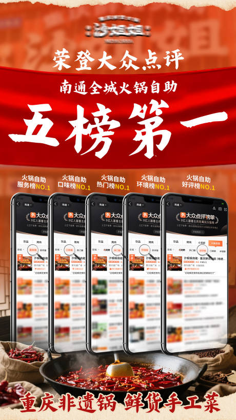 源文件下載【享設(shè)計(jì)】搜索編號：56860032380939690【餐飲大眾點(diǎn)評五榜海報(bào)】